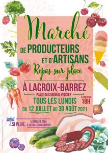 Marché producteurs Aveyron Lacroix-Barrez