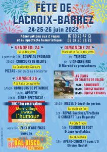 Lacroix-Barrez fête village 25 juin
