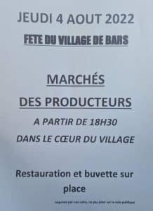 fête Village Bars Lacroix-Barrez