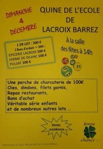 quine école APE Lacroix-Barrez